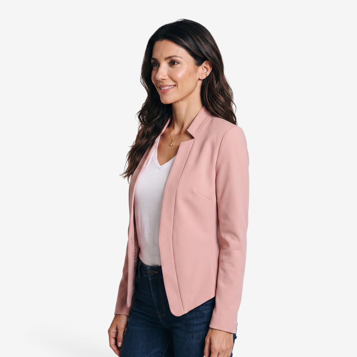 Blazer Entallada de Manga Larga para Mujer