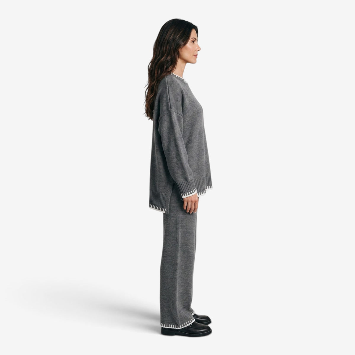 Conjunto de Punto de Dos Piezas para Mujer