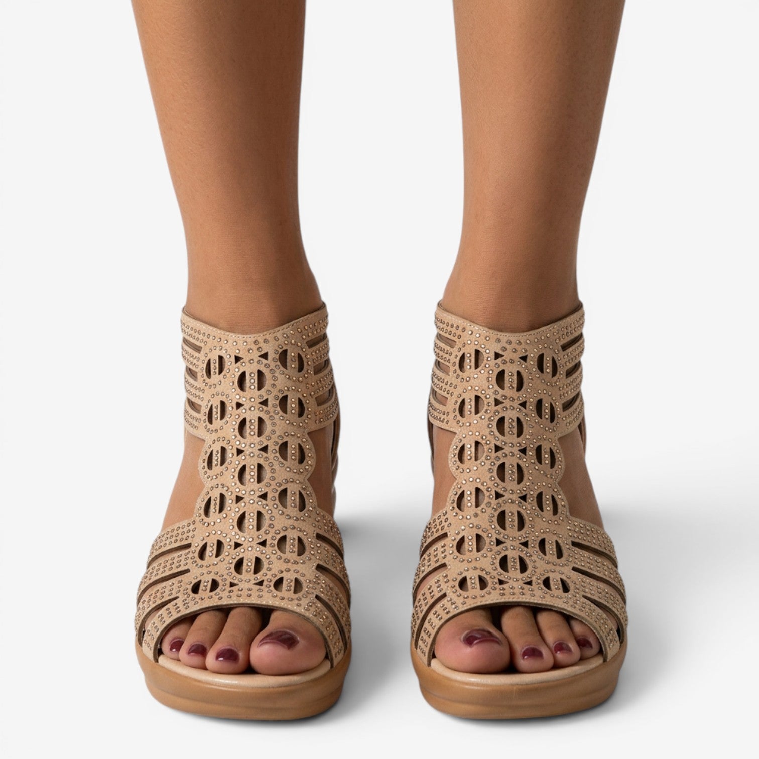 Sandalias Romanas con Pedrería para Mujer