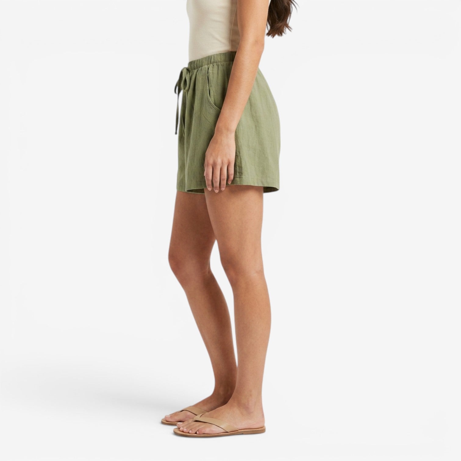 Pantalón Corto de Lino Mujer