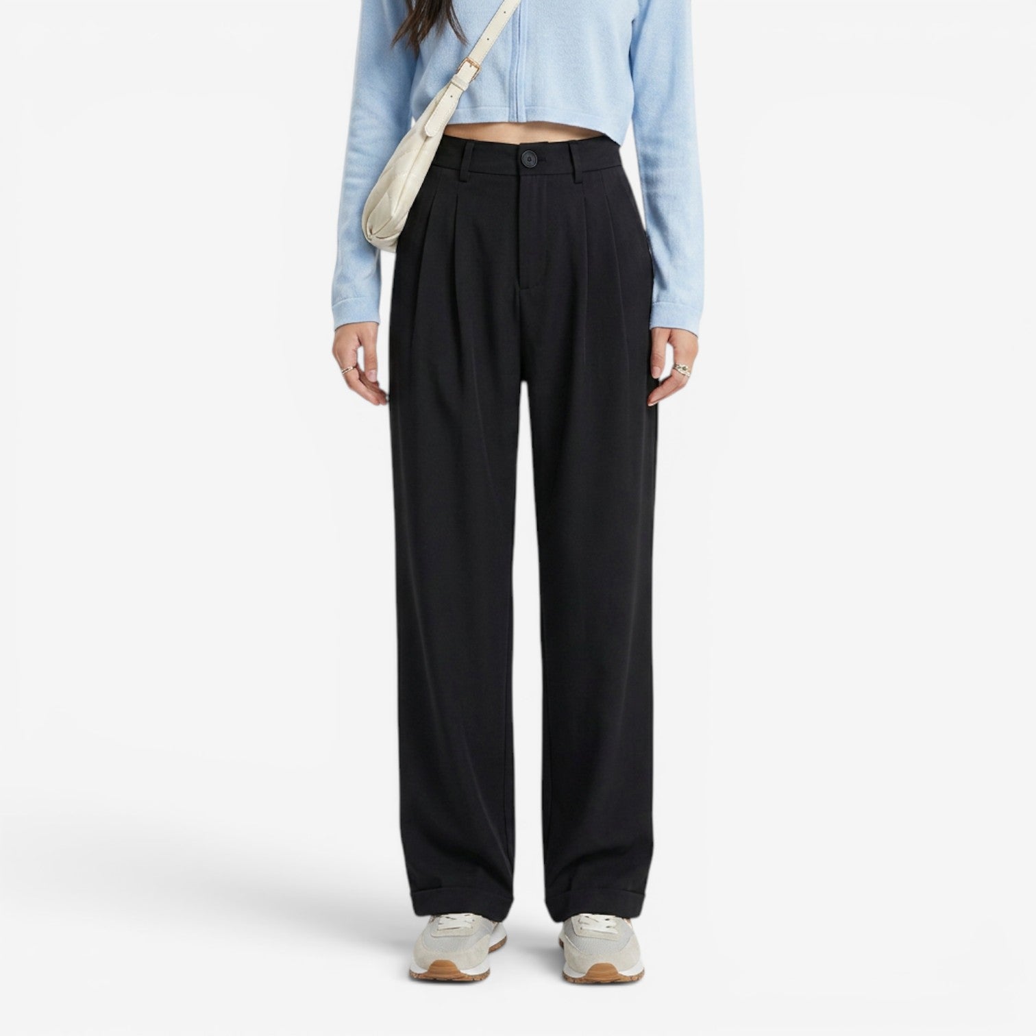 Pantalón Recto de Cintura Alta