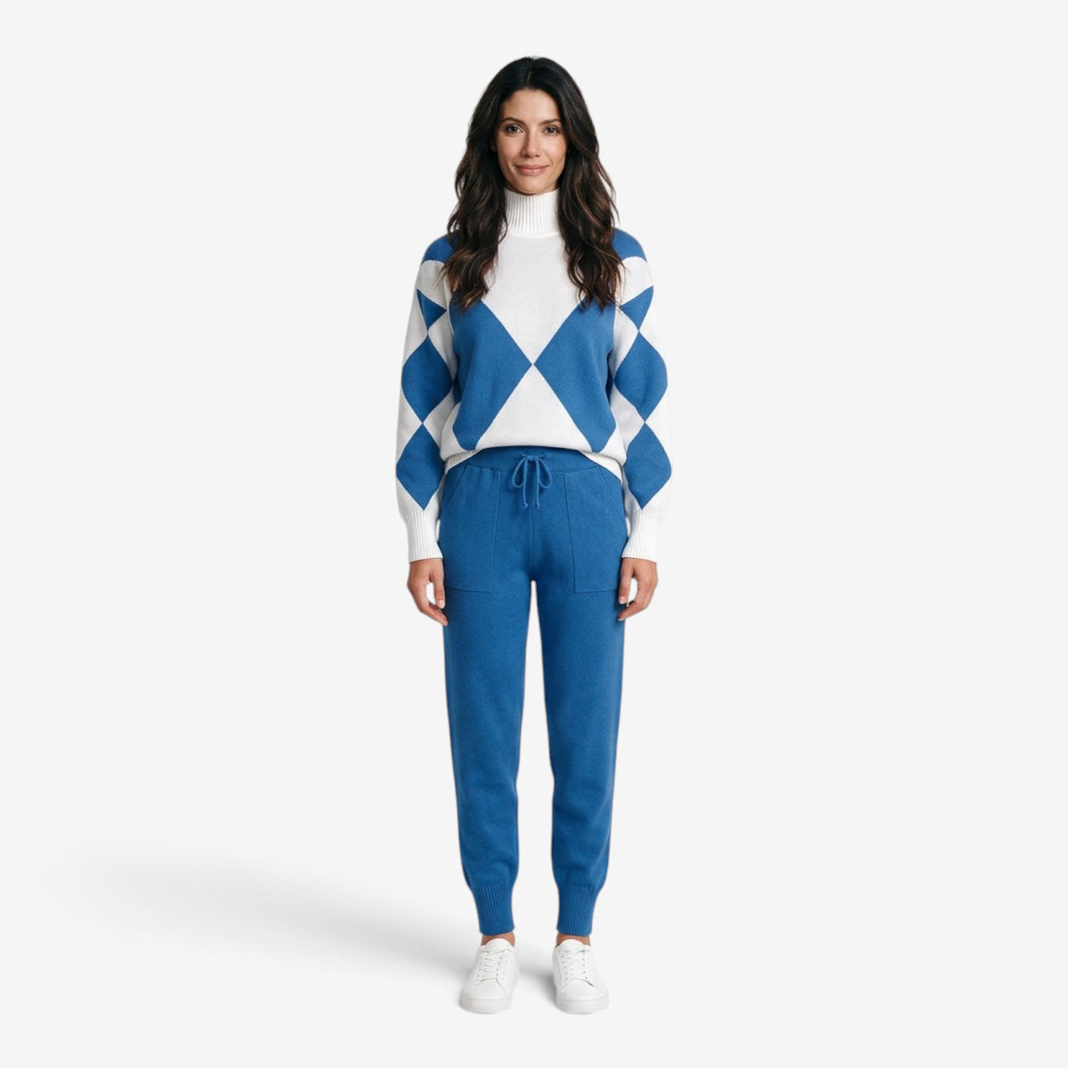 Conjunto Aria con Jersey de Rombos para Mujer