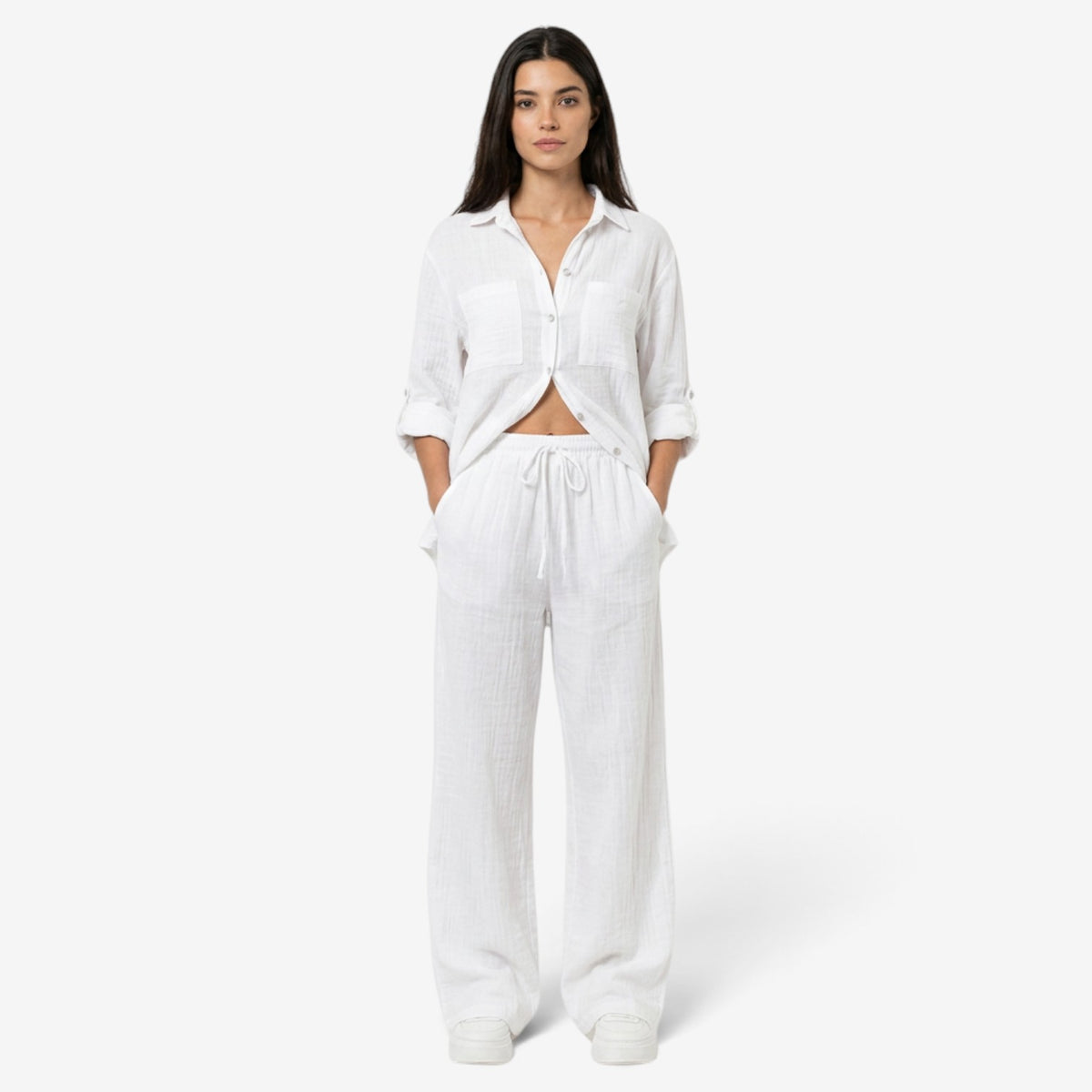 Conjunto Casual de Camisa y Pantalón para Mujer