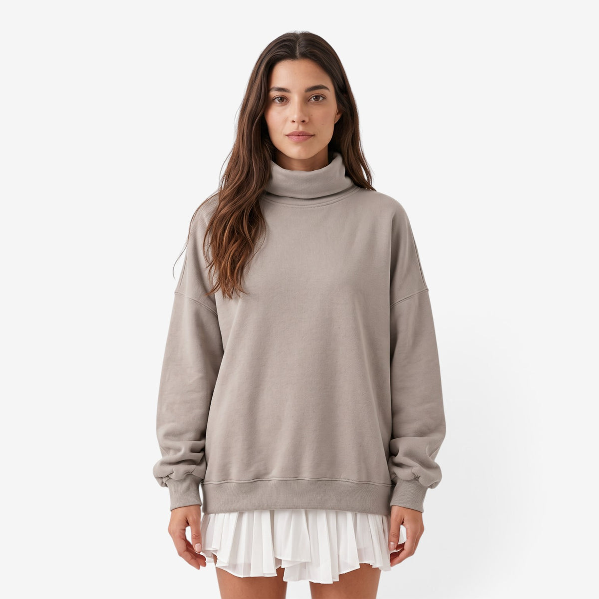 Sudadera Oversize con Cuello Alto para Mujer