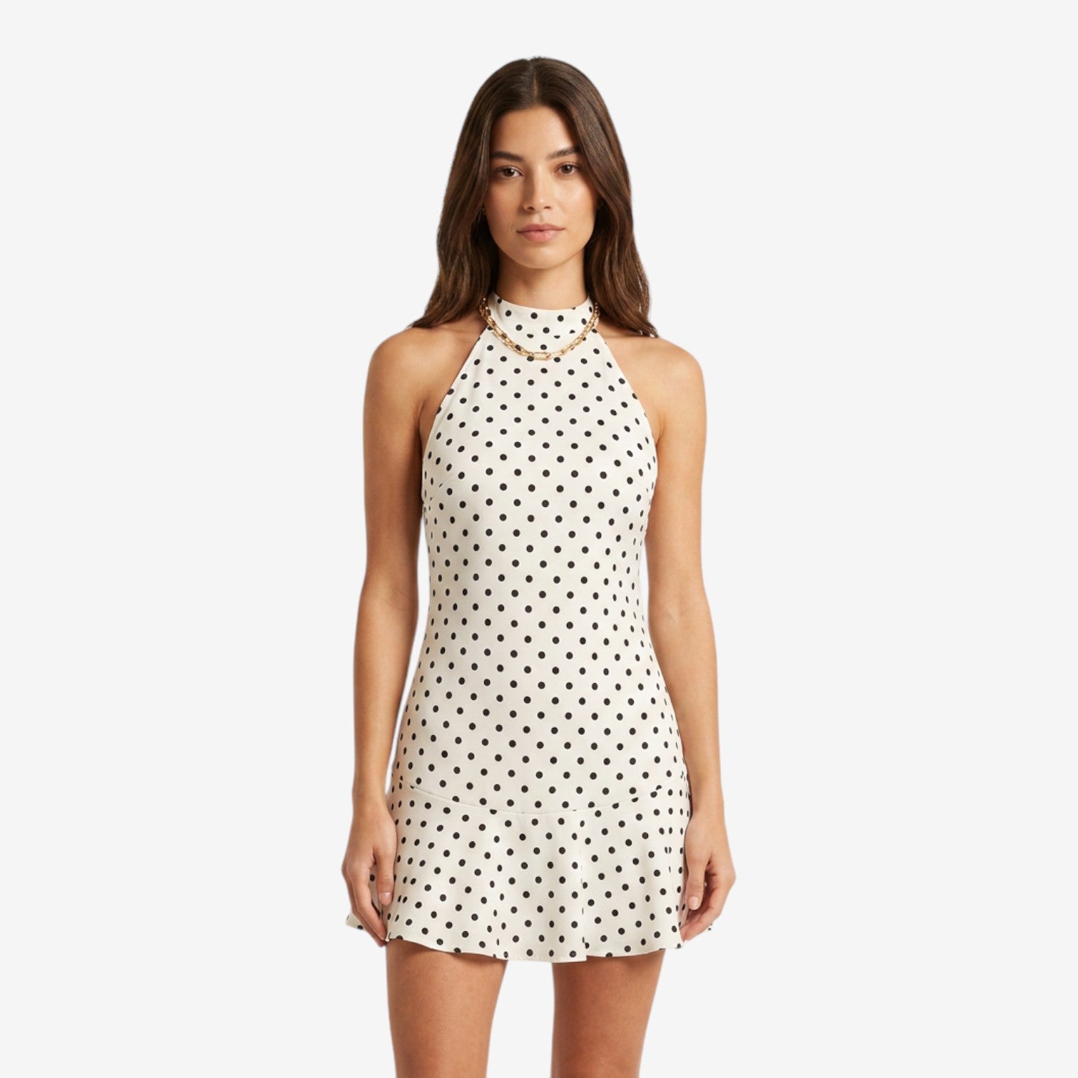Minivestido de Lunares con Halter