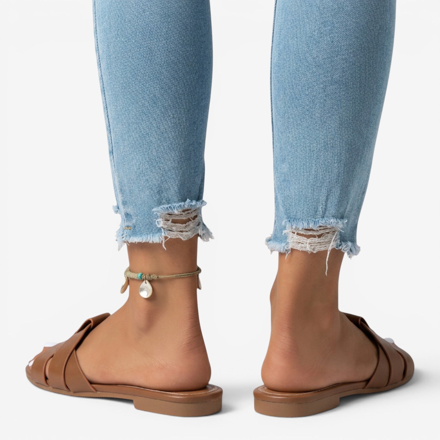 Sandalias Planas Tejidas Mujer