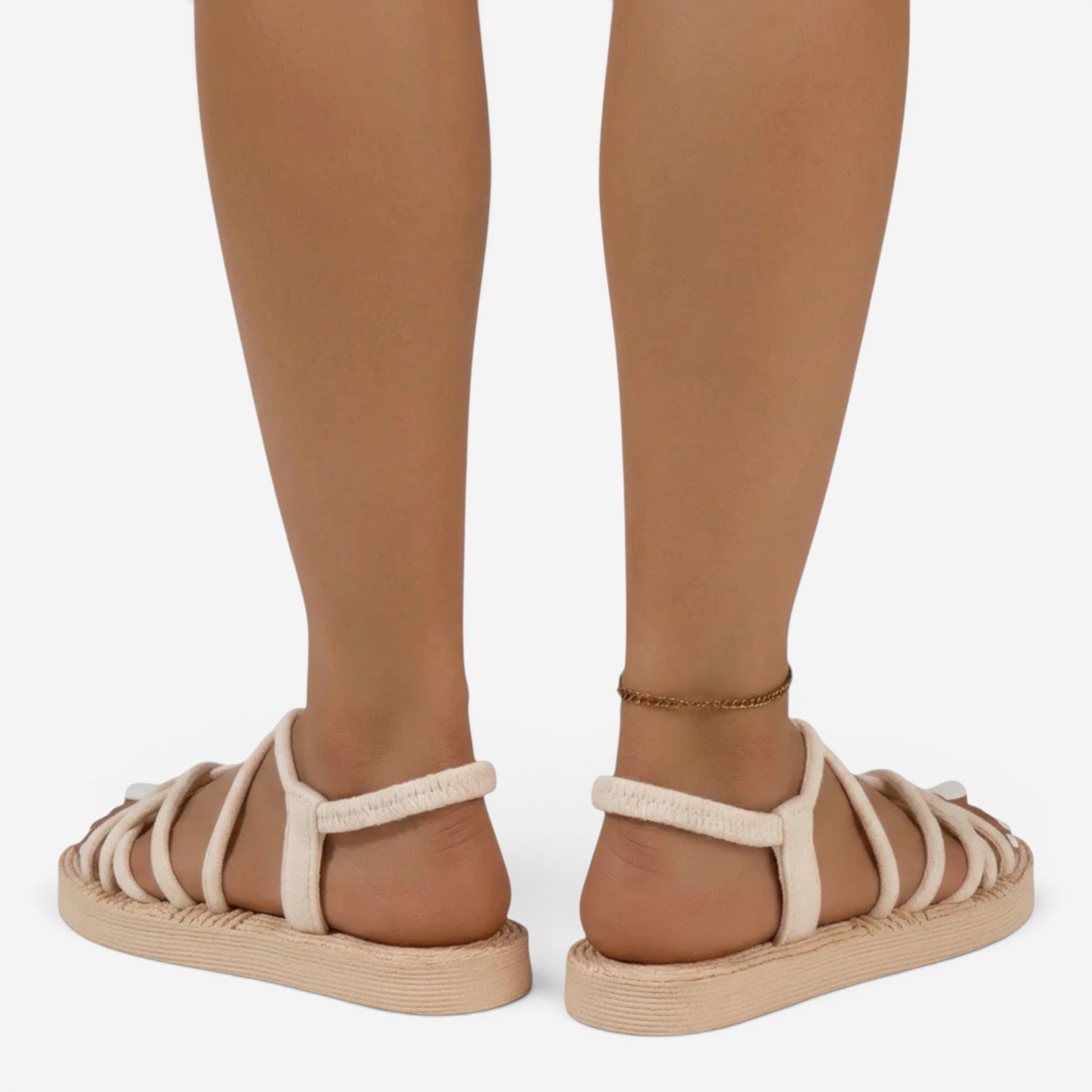 Sandalias de Cuña con Tira Elástica