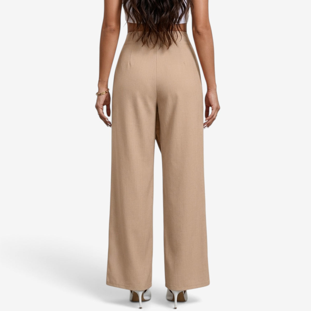 Pantalón Palazzo con Diseño Cruzado para Mujer